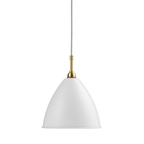 Gubi Bestlite BL9 Pendel Mat Hvid Messing (Ø 21 CM)