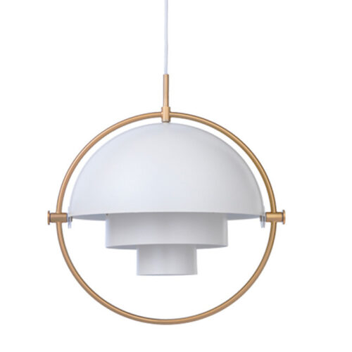 Gubi Multi-Lite Pendant Hvid & Messing