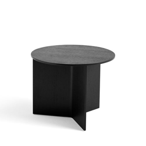 HAY Slit Table Wood Round Black