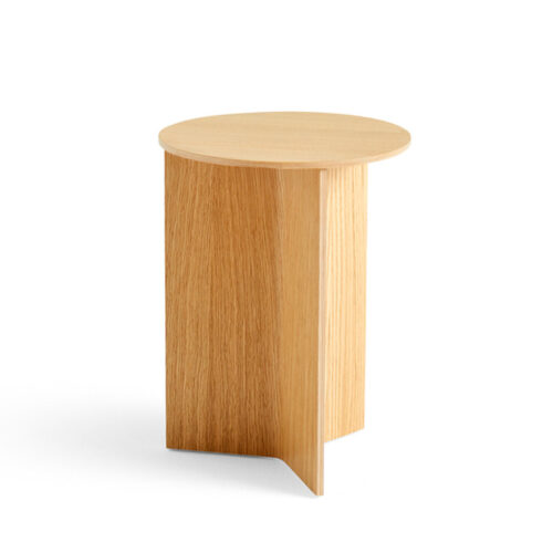 HAY Slit Table Wood Round High Oak