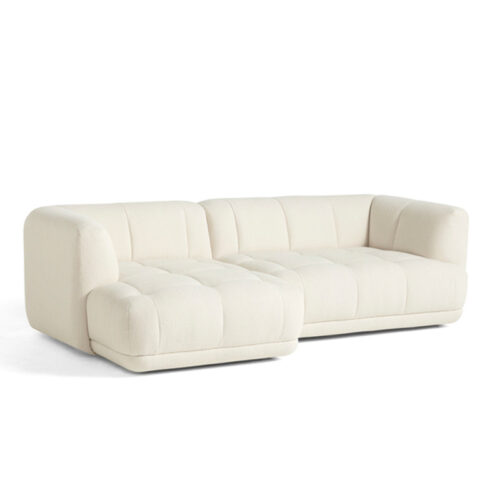 HAY Quilton Sofa Comb 19 Left Flamiber cream