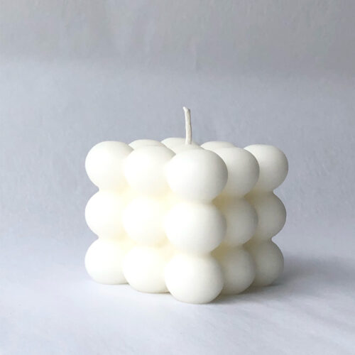 Imperfection Candles Classic Bubble lys Hvid
