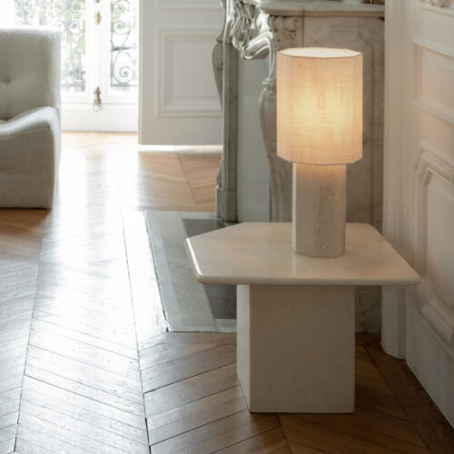 Louise Roe The Eight over Eight Marble Lamp White Large