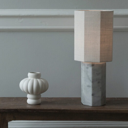 Louise Roe The Eight over Eight Marble Lamp White