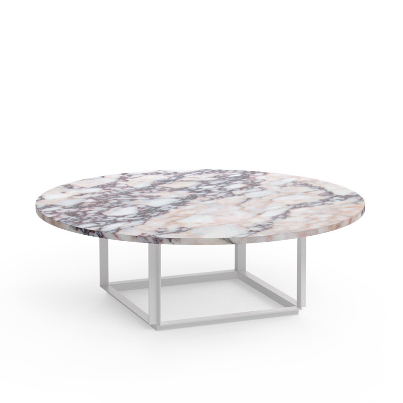 New Works Florence Sofabord White Viola Ø90 cm