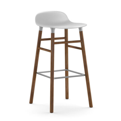 Normann Copenhagen Form Barstol Valnød 75 (Hvid)