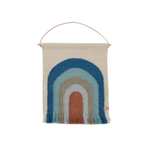 Oyoy Follow The Rainbow Mini Wall Rug Pale Blue