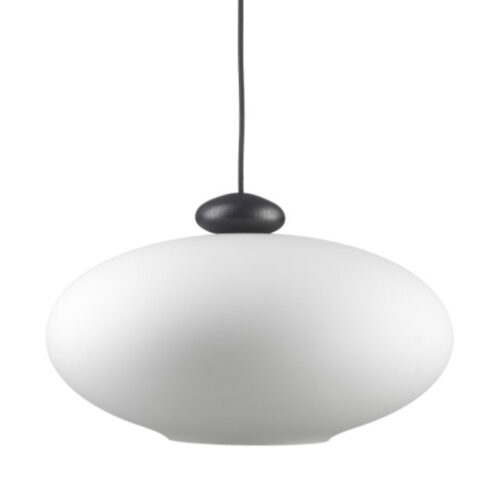 FDB Møbler U3 Hiti Pendel Malet Sort ledning Opalt glas