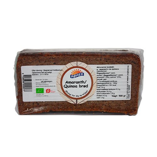 Amaranth og quinoa brød i skiver Ø