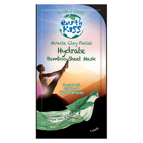 Ansigtsmaske Miracle Clay Hydrating Bamboo facial Bamboo Sheet Mask Earth Kiss