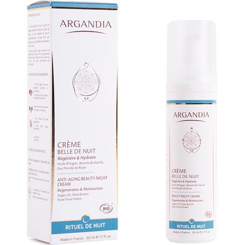 Anti aging night cream rose ARGANDIA