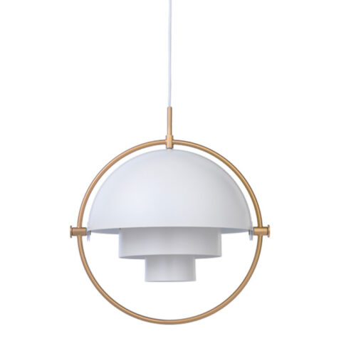 Gubi Multi-Lite Pendant Small Hvid & Messing