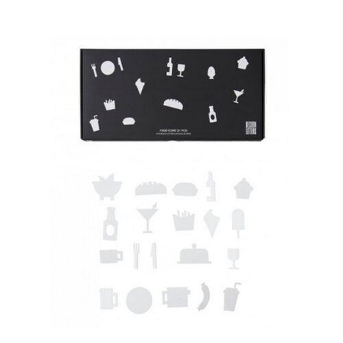 Design Letters Food icons for Message Board hvid