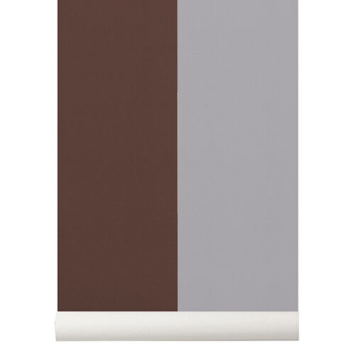Ferm Living Tapet Thick Lines Bordeaux/Grå