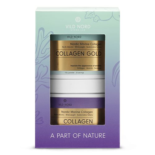 Gaveæske m/2 Collagen produkter, værdi 499,99 1 x Collagen Gold, 1 x Collagen Immune Remedy