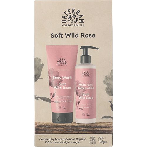 Gaveæske Soft Wild Rose Body Lotion & Body Wash Værdi kr. 124,95