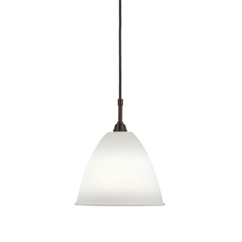 Gubi Bestlite BL9M Pendel Sort Messing / Bone China Ø21 cm.