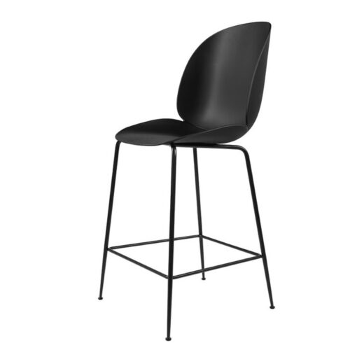 Gubi Barstol Beetle Counter Chair H65 Sort, Uden Polstring (Pulverlakeret sort)