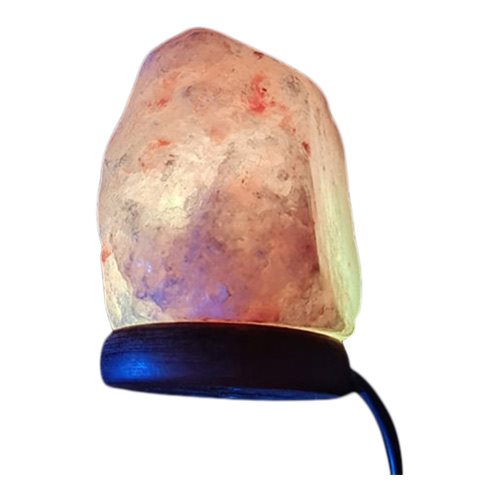 Himalaya salt lampe pink USB m. skiftende farver 500-1000g