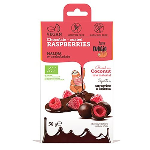 Hindbær med chokoladeovertræk Ø
