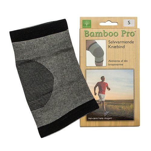 Knæbind, Str. S, 37-40cm selvvarmende Bamboo Pro