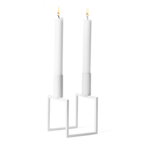 Kubus Line Lysestage 2-lys (Hvid)