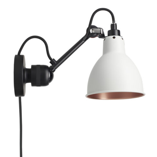 Lampe Gras Væglampe Sort-Hvid-Kobber No. 304 CA