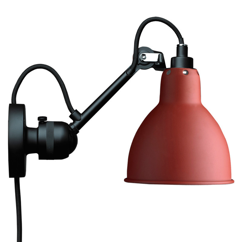 Lampe Gras Væglampe Sort-Rød No. 304 CA