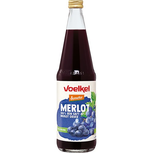 Merlot, ren rød druesaft Ø Demeter