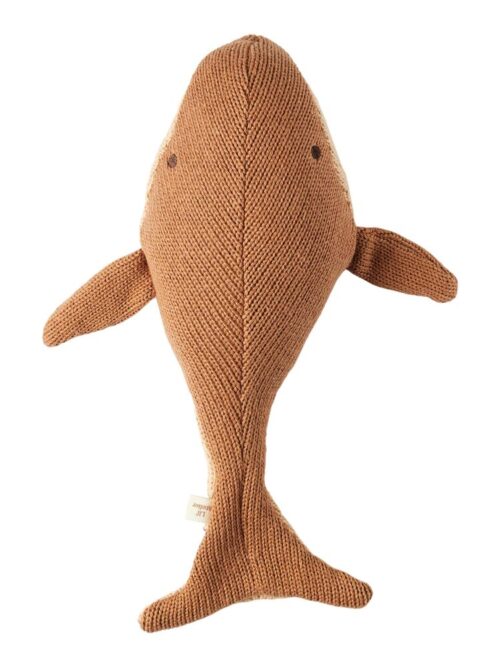Lil' Atelier Dumin strikket lege hval - tobacco brown