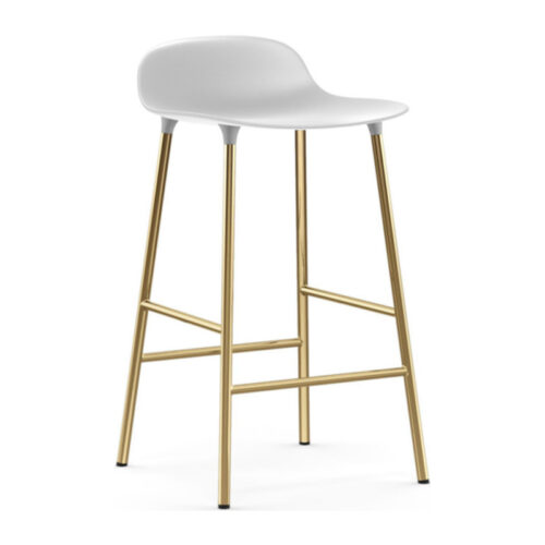 Normann Copenhagen Form Barstol Messing H65 (Hvid)
