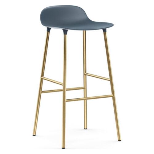 Normann Copenhagen Form Barstol Messing H75 (Blå)