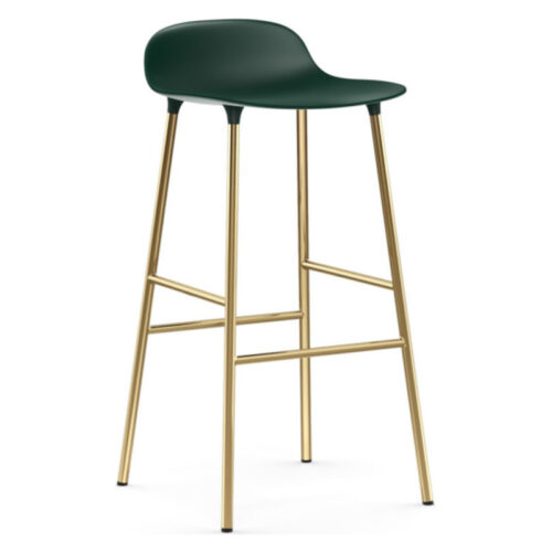 Normann Copenhagen Form Barstol Messing H75 (Grøn)