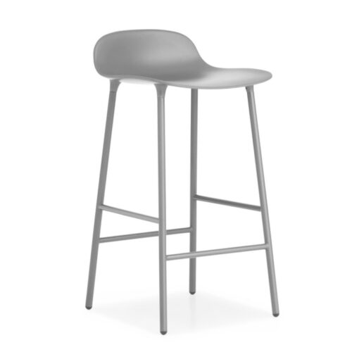 Normann Copenhagen Form Barstol Stål Højde 65 (Grå)