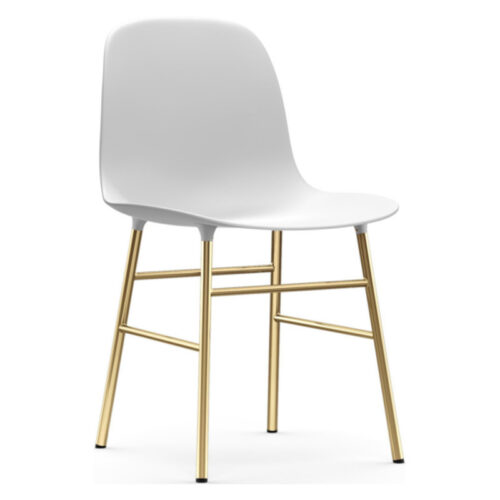 Normann Copenhagen Form Stol Messing (Hvid)