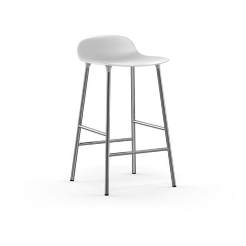 Normann Copenhagen Form Barstol Krom Højde 65 (Hvid)