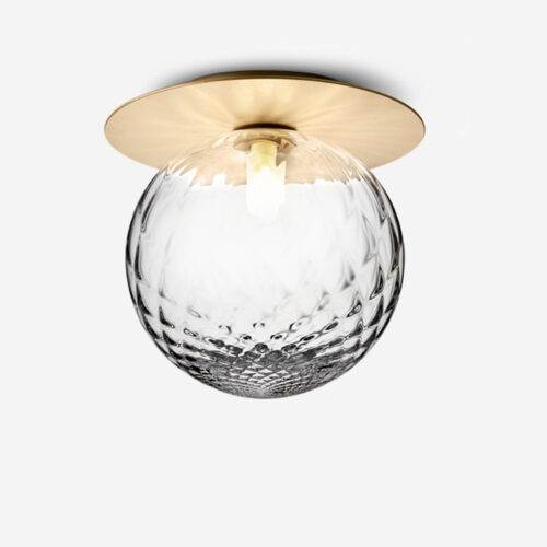 Nuura Liila 1 Væg- og loftlampe, Large Nordic gold optic clear