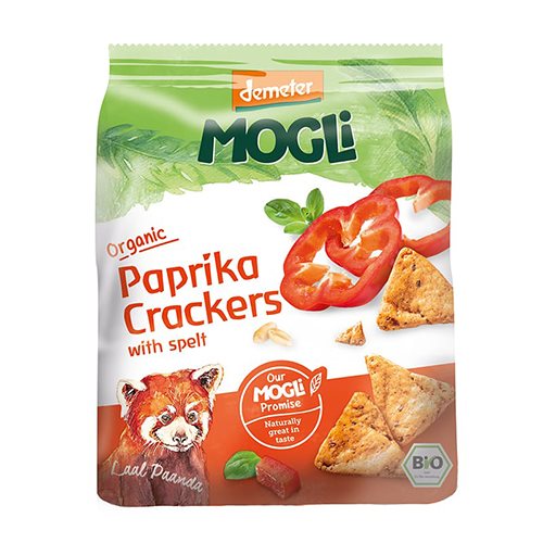 Paprika Crackers m. spelt Ø Demeter