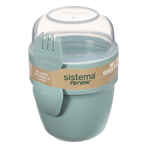 Snackbøtte Capsule 515 ml ass. farver mint/blå