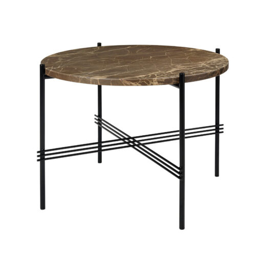 Gubi TS Table Brun Marmor Sofabord Ø55