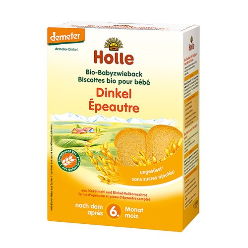 Spelt tvebakker til baby Ø Demeter  Holle