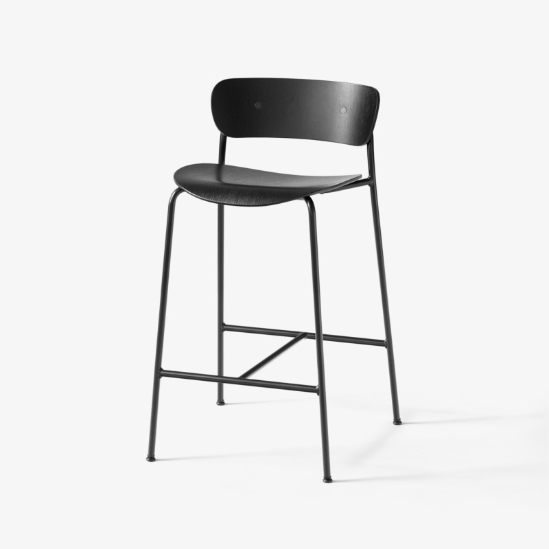 &tradition Pavilion AV7/AV9 Barstol Sort Stel/Sortlakeret Eg (95 cm.)