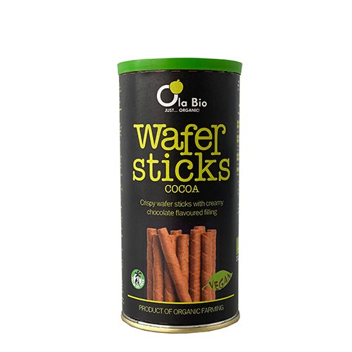 Wafer sticks m. cacao vegan Ø