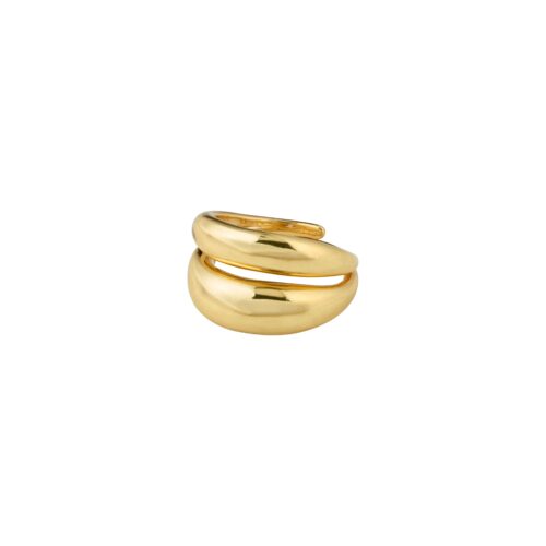 Pilgrim RECONNECT chunky statement ring guldbelagt