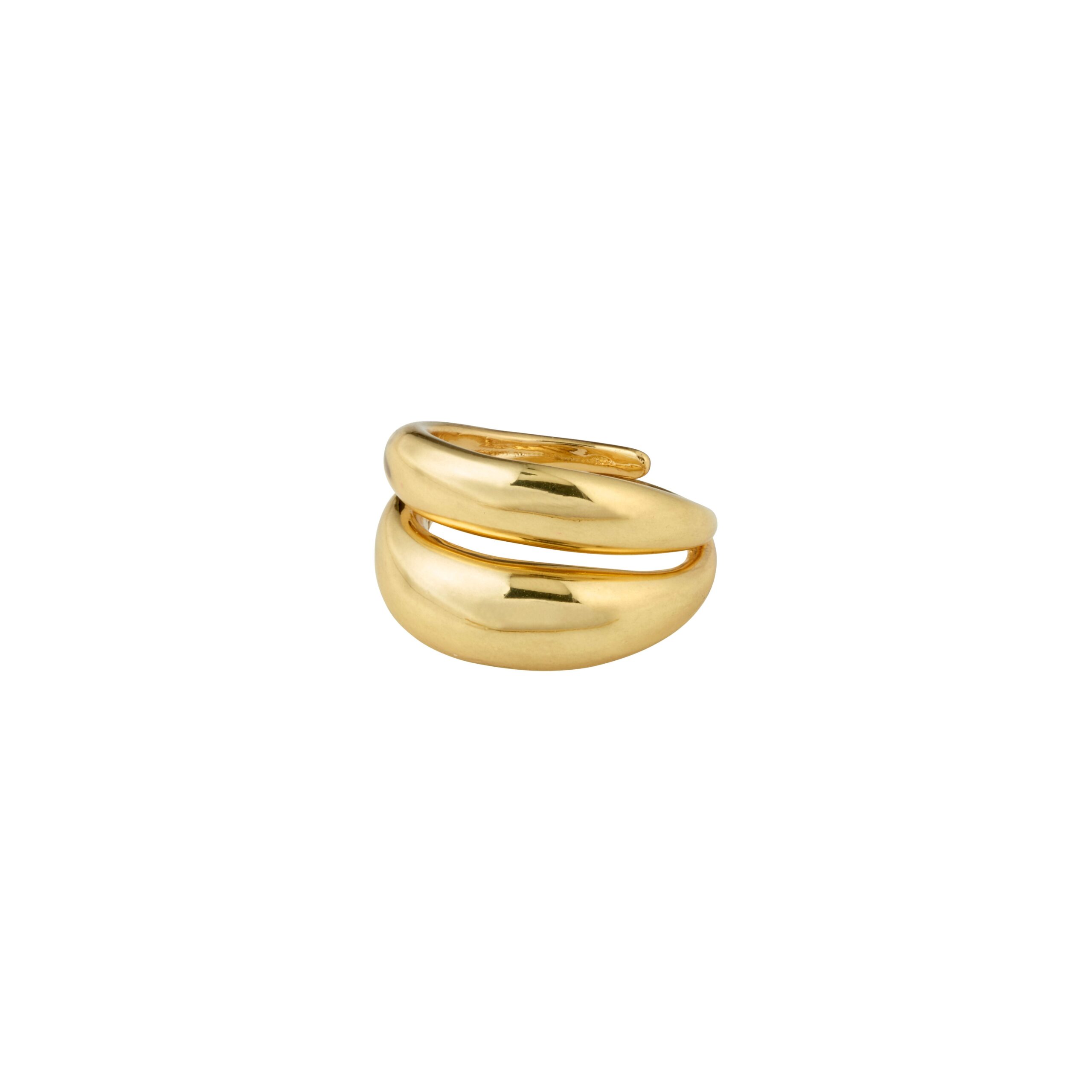 Pilgrim RECONNECT chunky statement ring guldbelagt