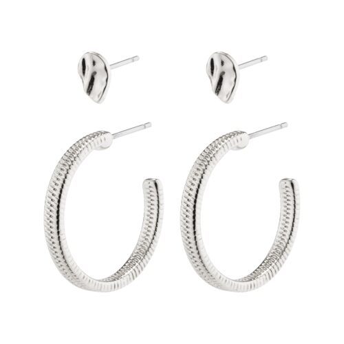 Pilgrim OPTIMISM snake chain hoops og ørestikker sølvbelagt