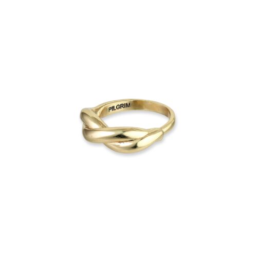 Pilgrim SKULD twirl ring guldbelagt