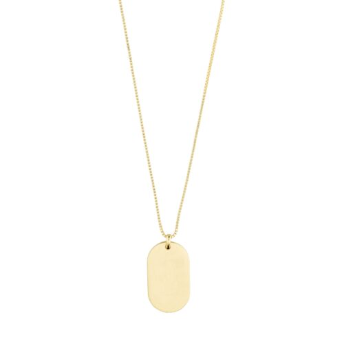 Pilgrim RESTORATION dog-tag halskæde guldbelagt