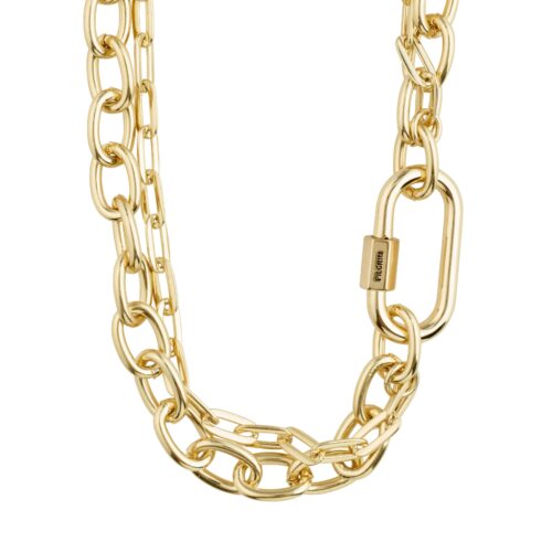 Pilgrim RESTORATION chunky cable chain halskæde guldbelagt