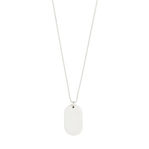 Pilgrim RESTORATION dog-tag halskæde sølvbelagt